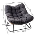 thumbnail image 6 of BAYUELSWU Patio Rocking Chair for Indoor & Outdoor, Rattan Wicker Patio Egg Rocking Chair with Cushions Lounge for Bedroom, Living Room, Porch, Garden, 6 of 7