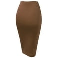 thumbnail image 2 of Thanth Womens Waist Band Streychy Solid Pencil Skirt(Plus Size Available), 2 of 4