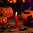 thumbnail image 5 of Battery Operated LED Candles, Multi-Color Multi-Size LED Candle Tabletop Decor, Halloween Table Centerpiece Ornament for Thanksgiving Harvest & Christmas Holiday Dining Table Decor (Red, L), 5 of 7