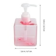 thumbnail image 3 of EeaseMX Frasco cuadrado de plástico rellenable vacío de 250 ml (8,4 oz) con bomba para dispensador de loción líquida, jabón, cosméticos, maquillaje y champú (rosa transparente)., 3 of 8