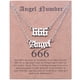 thumbnail image 1 of Collar para mujer, joyería para mujer, 2 piezas de collar de ángel y número inglés antiguo, joyería numerológica para mujer, chapado en acero inoxidable., 1 of 3