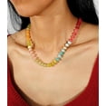 thumbnail image 2 of Gemstone Beaded Necklace for Women Colorful Natural Stone Freshwater Pearl Surfer Beach Rainbow Necklace, 2 of 6