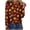 Orange, variant on Edvintorg Thanksgiving Women's Casual Shirts Long Sleeve Crewneck Basic Plus Size Tops Lightweight Womens Blouses Fall Clothes for Women
