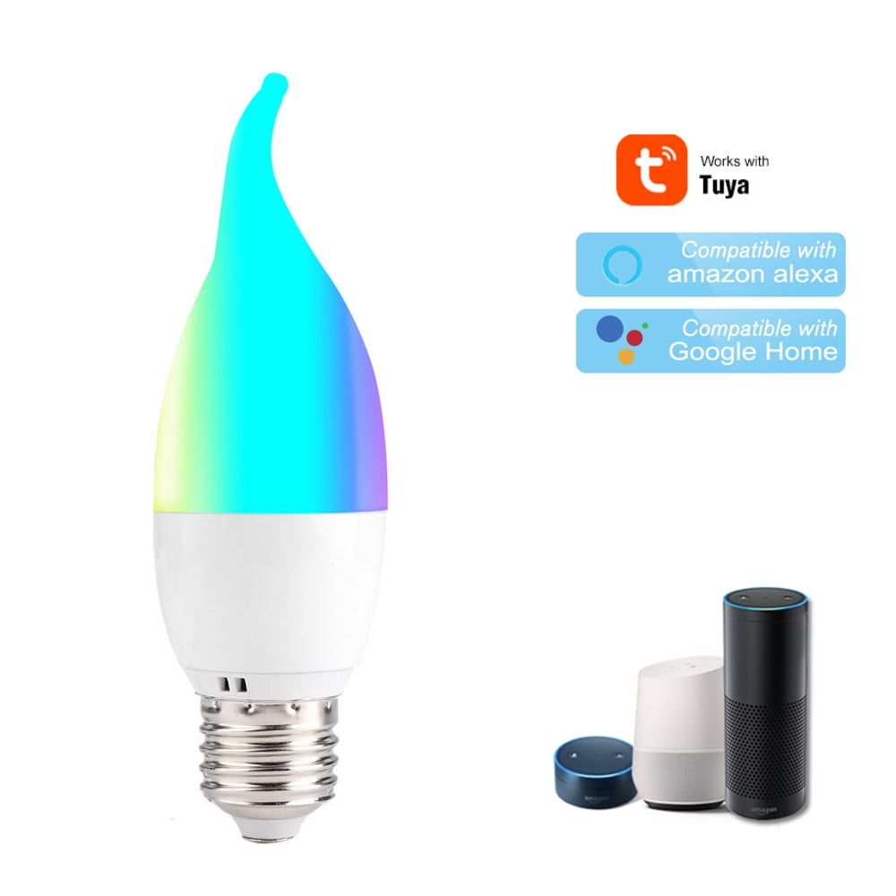 E27 Smart LED Bulb 10W RGB+CCT TUYA WiFi Home App Control Works With Alexa Voice 