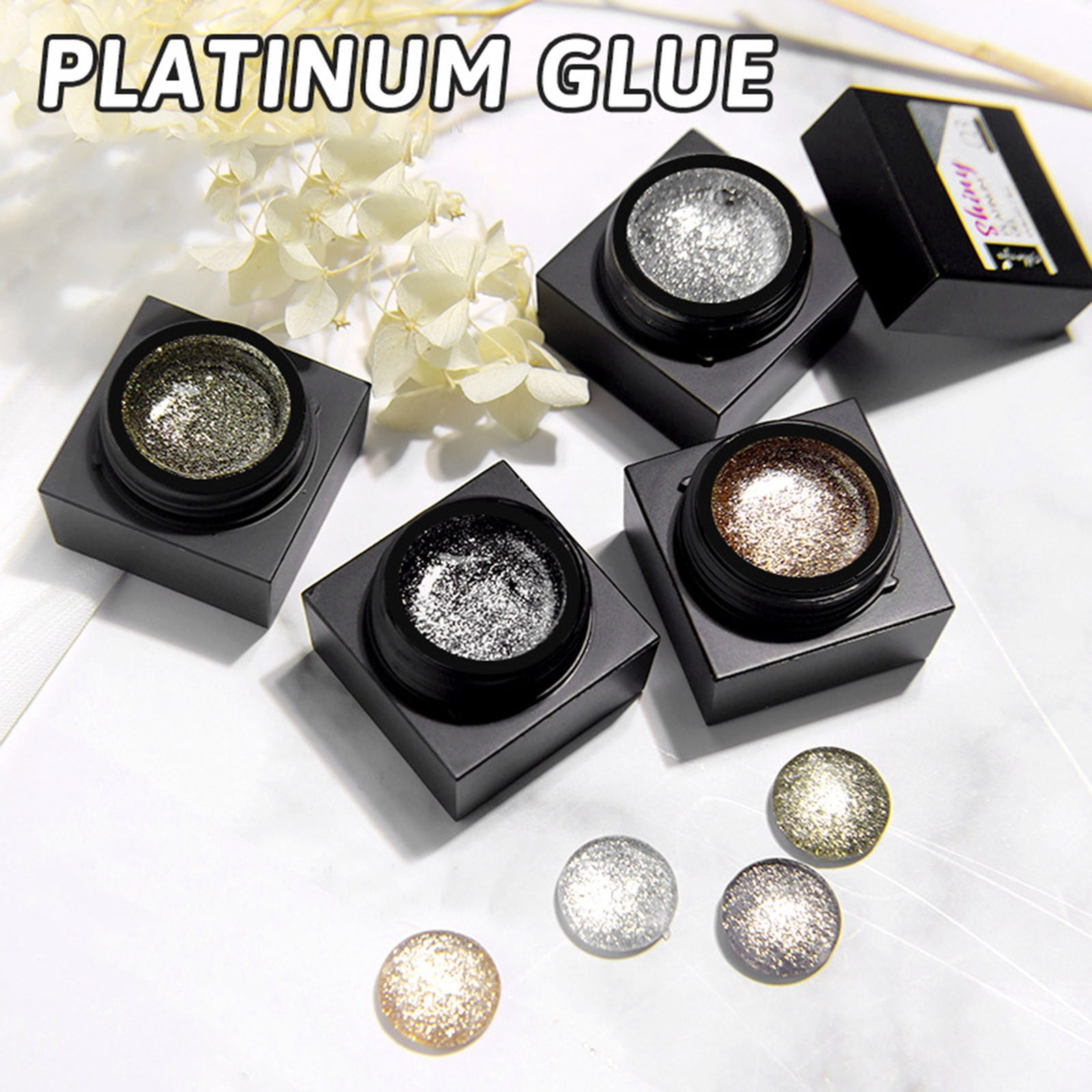 French Tip Nail Stickers Nail for on Nails on Toe Nails Clear on Nails on Nails with Rhinestones Epoxy Glitter Charms for Nails Glitter Polish Nail Decorations Nail