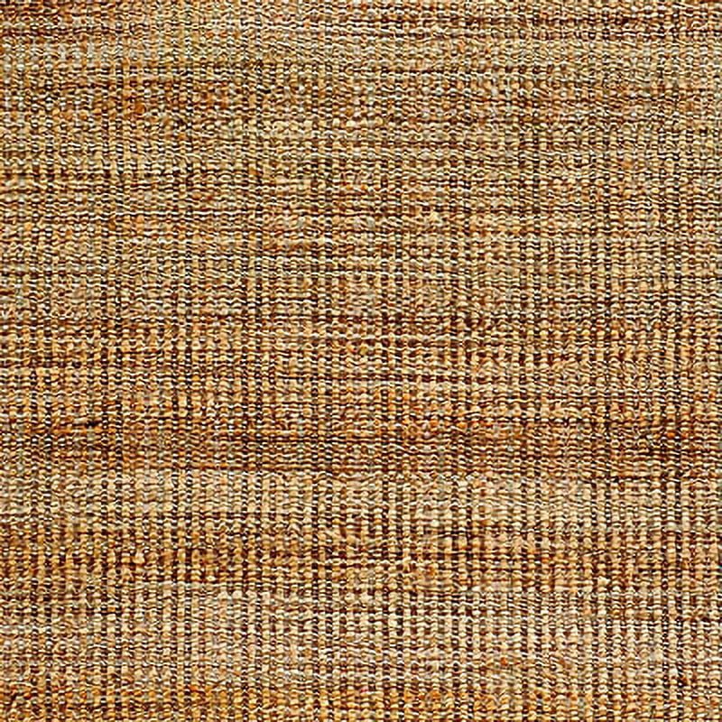 LR Home Natalie Cere Natural/Rust Grid Transitional Jute Blend Area Rug, 5' x 7'9"