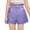 Purple, variant on JTSRKL Girls Casual Baggy Trendy Short Pants Smoked High Waist Wide Leg Comfy Shorts with Belt Black 8-9 Years