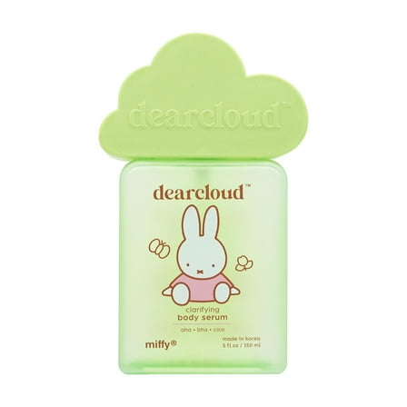 dearcloud x Miffy Clarifying Body Serum – Ultra Hydrating Serum with AHA / BHA / Cica – Korean Skin Care Body Serum for Smooth, Clear Skin (5.24 fl oz)