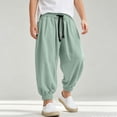 thumbnail image 2 of CONZONE Big Boys Workout Pants Elastic Waist Baggy Joggers for Child Drawstring Wide Leg Fall Casual Trousers with Pockets Size 13-14 Years, 2 of 6