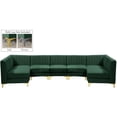 thumbnail image 1 of Meridian Furniture Alina Sectionnel Modulaire en Velours Vert, 1 of 15
