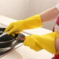 thumbnail image 5 of Waterproof Household Kitchen Cleaning Washing Up Latex Rubber Gloves, 5 of 8