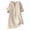 *Beige, variant on Women's V-Neck Basic Tunic Shirt,Short Sleeve Button Down Blouse For Women,Ladies Loose Fit Casual Long Top with Pockets,Army Green,S-2XL