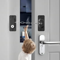 Child Proof Door Lock (1 Pack), Door Locks for Kids safety & Cat Door Latch, for Fridge Lock, Cabinet Locks, Window Locks and Baby Proofing, Strong non-marking Adhesive No Drilling.