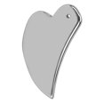 thumbnail image 4 of YAHHU Terahertz Gua Sha Pendant Massaging Mini Lymphatic Drainage Energy Stone Scraping Therapy Tool for Face and Neck Relaxation, Silver, 3 inches / 7.62 cm, 4 of 6
