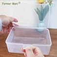 thumbnail image 4 of 2 Pack Rectangle Plastic Clear Storage Containers Box, Small Clear Case for Pills, Jewellery, Herbs, Tiny Bead, Craft Items, 4 of 8
