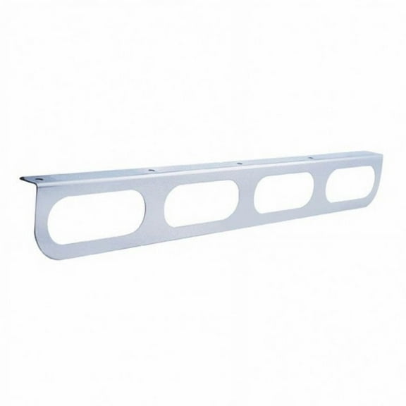 United Pacific 20397 Light Bar Bracket Stainless, With Four Oval Light