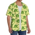 thumbnail image 2 of KLL Funny Frogs Print Men's Shirt Short Sleeve Button Down Summer Cuba Beach Shirts- Small, 2 of 5