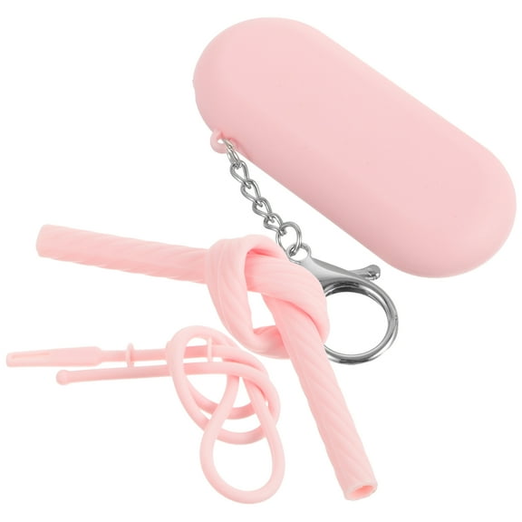 HONMEET Pink Silicone Straw Kit 1 Set Suitable For All Ages And Occasions