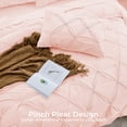 thumbnail image 6 of Sasttie Queen Size Comforter Set, 7-Piece Bed in a Bag, Pintuck Bedding Sets for All Season, Blush Pink, 6 of 8