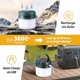 thumbnail image 2 of Solar Camping Lantern with String Lights, 33ft Light Strip Easy to Store, 3600mAh Rechargeable Lantern with 3 Modes, Waterproof Portable Tent Light, H, 2 of 5