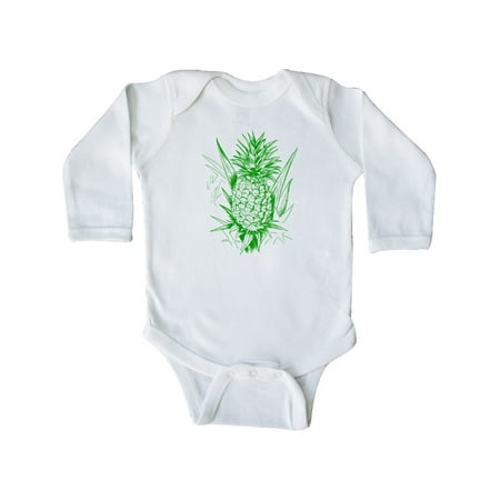 

Inktastic Unpicked Pineapple in Green Gift Baby Boy or Baby Girl Long Sleeve Bodysuit