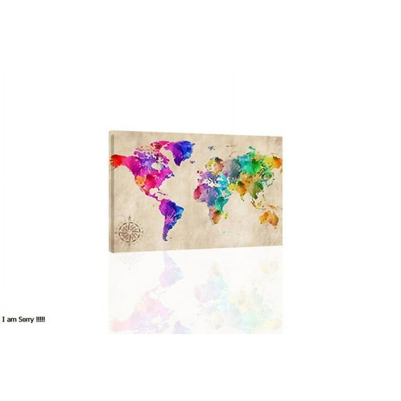 Watercolor World - CANVAS OR PRINT WALL ART