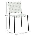 thumbnail image 6 of SAFAVIEH Wesson Woven Dining Chair, White/Black, Set of 2 (17 in. W x 20.5 in. D x 33.8 in. H), 6 of 7