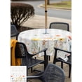 thumbnail image 5 of Outdoor Tablecloth with Umbrella Hole for Patio/Picnic/Party/Camping, Botanical Wildflowers Waterproof Table Cloth Square Cover Washable, Spring Farmhouse Floral Grey Plaid (54"x 54"), 5 of 8