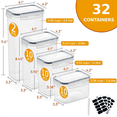 thumbnail image 2 of 32 Pack Airtight Food Storage Containers Set, BPA Free Plastic Kitchen and Pantry Organization Canisters with Lids for Cereal, Dry Food, Flour and Sugar, Includes 32 Labels, 2 of 6