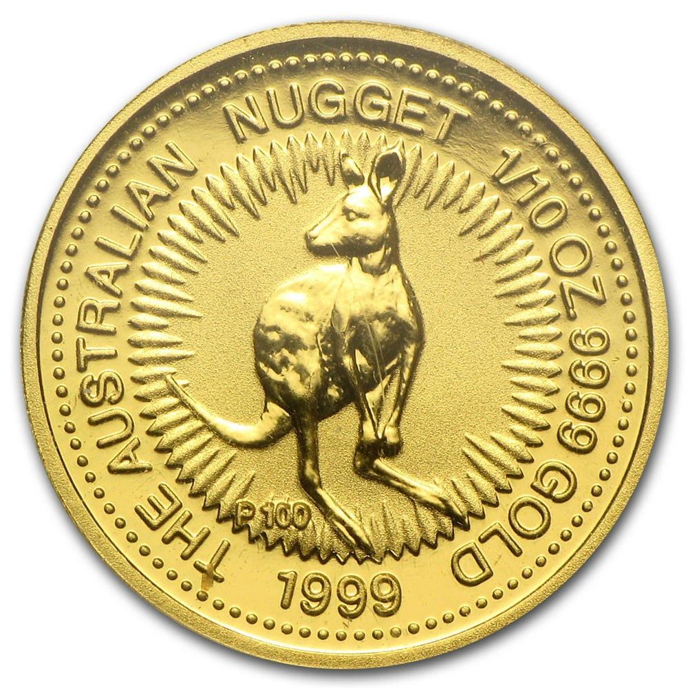 Perth Mint 1999 Australia 1/10 oz Gold Nugget