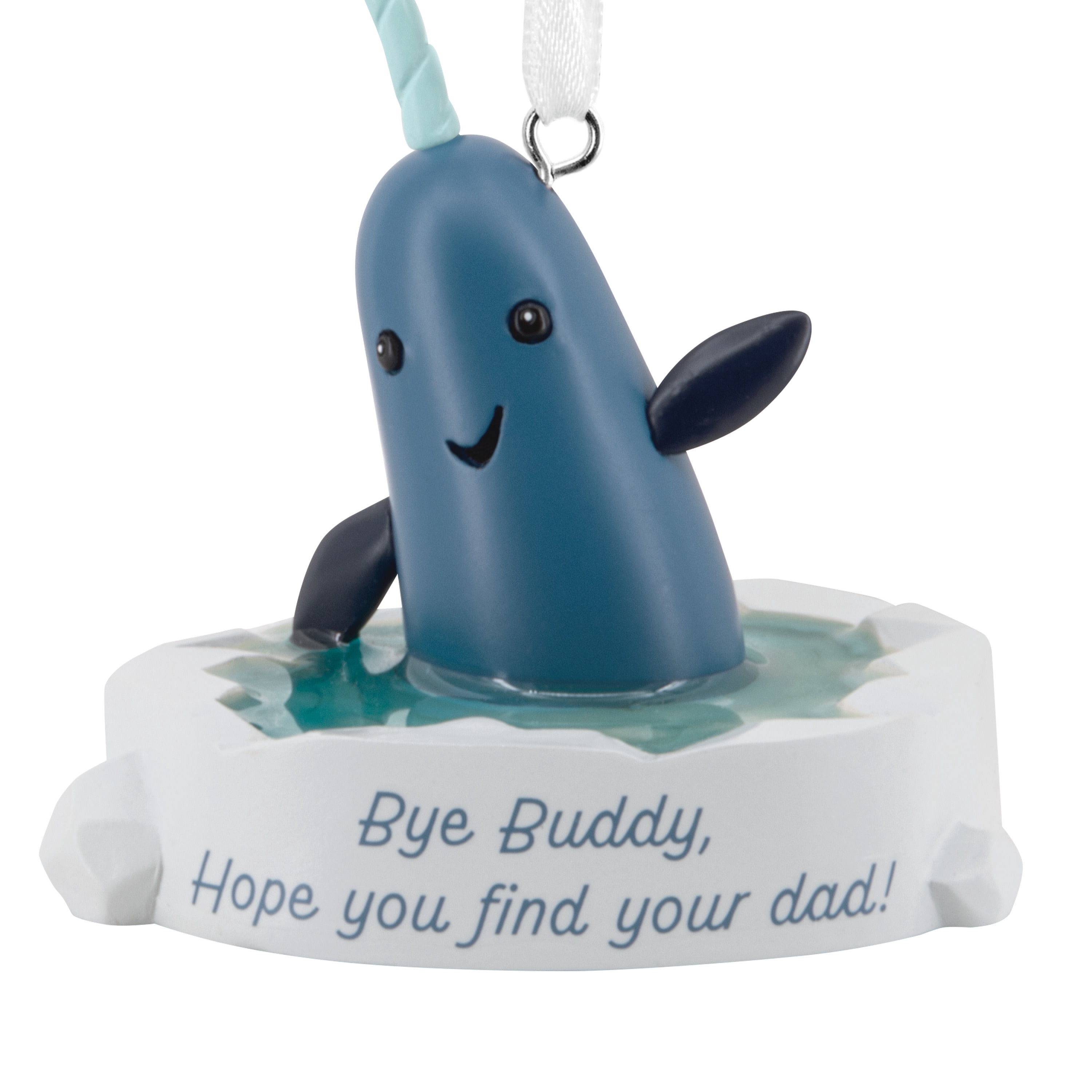 Hallmark Christmas Ornament (Elf Narwhal), 1 Count, 1 Count