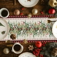 thumbnail image 4 of Christmas Table Runner Bird Eucalyptus Leaves Table Runners Pine Cones Berry Buffalo Plaid Cotton Linen Dresser Scarf Kitchen Dining Table Decor for Christmas Holiday Party Decor 13x36 Inch, 4 of 9