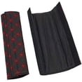 thumbnail image 3 of 2 hombreras para cinturón de seguridad de coche: cuero negro línea roja + cuero negro línea blanca, 3 of 5