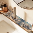 thumbnail image 2 of Yayeee Faucet Mat for Kitchen Sink 14.7" Diatomite Long Splash Guard Pad, Floating Whale, 2 of 7