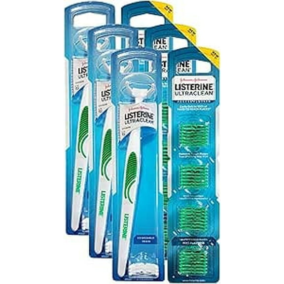 Ultra Clean Access Flosser for Hard-to-Reach Areas, 3 Flosser Handle with 84 Refills, Mint