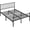Black, variant on AOEIUY Full Size Metal Platform Bed Frame with Spindle Headboard, Black Heavy-duty frame,offers under-bed storage for rooms,assembles quickly with basic tools,no box spring needed