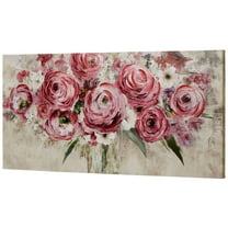 Rosa Impressions Floral Canvas Wall Art Multi Bright
