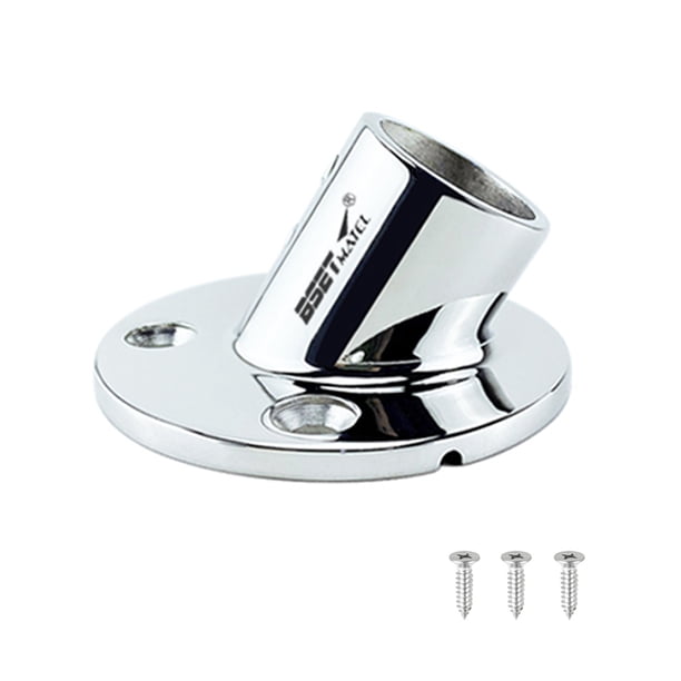 Eigraketly Pasamanos Base redonda 22mm 316 Tubo de acero inoxidable Cubierta de asiento Columna de múltiples ángulos Pasamanos universal Hardware de Herramientas y ferretería 60 grados Eigraketly TO001114-03