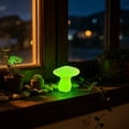 thumbnail image 5 of Diceymbol Mini Glow in The Dark Mushroom Figurines 3 Pcs Flocked Resin Fairy Garden Decor 1 Inch, 5 of 8