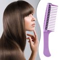 thumbnail image 4 of Ygjytge Peine Antiestático De Dientes Anchos Para Reducir La Pérdida De Cabello, Cepillo Para Rizar (Púrpura) Ygjytge Para estrenar, 4 of 9