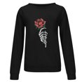 thumbnail image 4 of Sudadera Para Mujer Cuello Redondo Sudadera de Gran Tamaño Casual Manga Completa Cuello Redondo Tops Camisas Sueltas Blusa Jersey Sudadera Estampada Odeerbi ODB136814, 4 of 5
