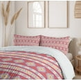 thumbnail image 6 of Ambesonne Tribal Duvet Cover Sets, Aztec Motifs Elements, 2-Queen, Pale Ruby Apricot, 6 of 7