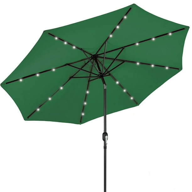 Best Choice Products 10ft Solar LED Lighted Patio Umbrella w/ Tilt