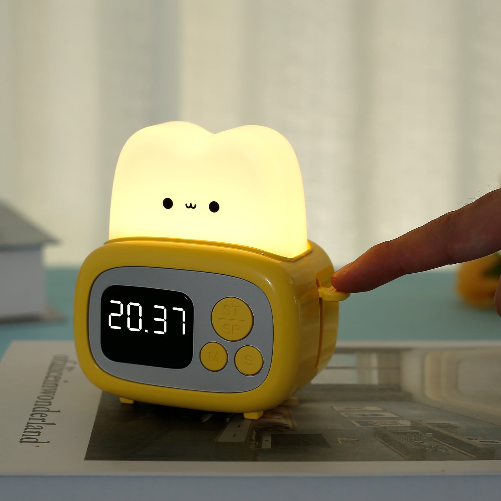 MLfire Cute Timer Clock and Night Light Toaster Shape lamp with LED