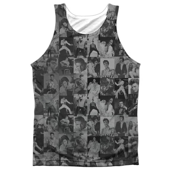 Elvis Presley Men's Tcb Crowd Mens Tank White