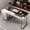 Ivory white, variant on Lartis Office Desk, Very Easy to Assemble, Computer Desk, Home Telescopic Writing Desk, Modern Computer Desk with Retractable Cabinet Built-in LED Lights