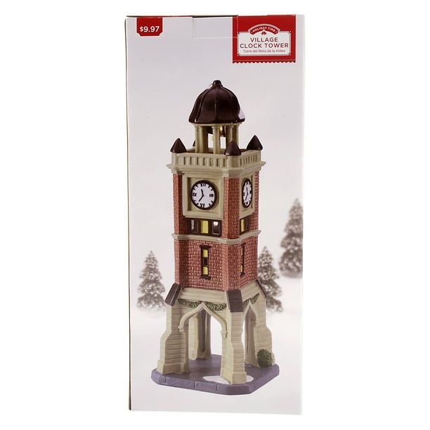 Holiday Time Village Clock Tower