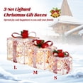 thumbnail image 2 of Gymax Set of 3 Christmas Present Boxes Festival Lighted Decor Boxes w/ Warm Lights, 2 of 10