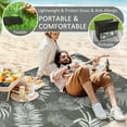 thumbnail image 6 of Aonewoe Outdoor Plastic Straw Rug 5x8 Waterproof Patio Rug Reversible Indoor Outdoor Rugs Outside Carpet for RV, Picnic, Backyard, Deck, Balcony, Porch, Beach, Gray & White, 6 of 9
