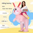thumbnail image 2 of Easter Bunny Animal Ride Inflatable Suit, Adult_Perfect Gift, 2 of 5